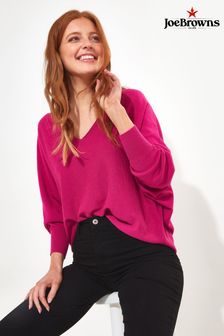 Joe Browns Pink Relaxed fit V-Neck Jumper (N76363) | AED194