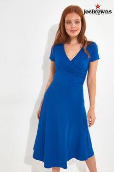Синий - Платье-трапеция с запахом в стиле колор блок Joe Browns (N76403) | €60