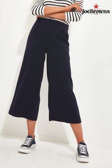 Joe Browns Blue Wide Leg Cropped Tailored Trousers (N76410) | AED277