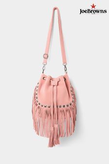 Joe Browns Pink Studded Suede Fringe Cross-body Bag (N76438) | kr1 280