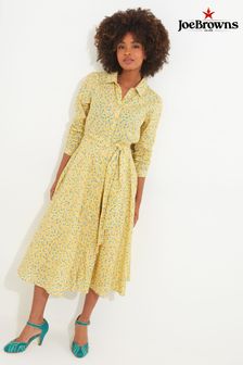 Joe Browns Yellow Petite Spring Floral Midi Shirt Dress (N76519) | KRW138,800