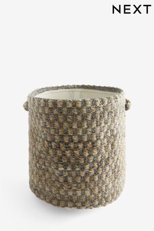 Grey Tweedy Woven Storage Basket (N76533) | $61