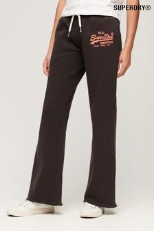 Superdry Brown Neon Vintage Logo Low Rise Flare Joggers (N76591) | €69