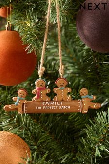 Gingerbread Family Christmas Bauble (N76867) | 175 K