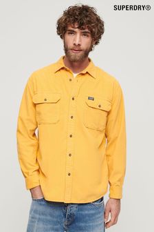 Superdry Yellow Micro Cord Long Sleeve Shirt (N76936) | AED277