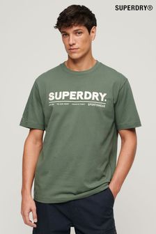 綠色 - Superdry Loose Fit Utility Sport Logo T-shirt (N76945) | NT$1,400