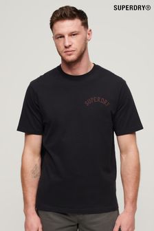 Superdry Black Loose Fit Tattoo Graphic T-Shirt (N76947) | SGD 58