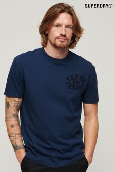 Superdry Blue Embroidered Superstate Athletic Logo T-Shirt (N76957) | 148 QAR