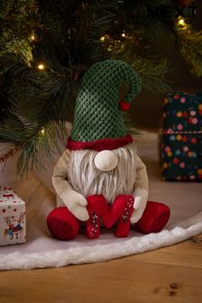 Green Monogram Christmas Plush Ornament (N77023) | $26