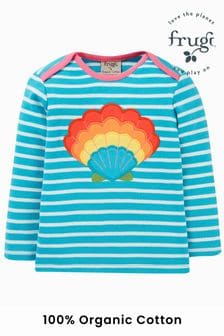 Frugi Blue Rainbow Shell Applique Top (N77099) | €31 - €34