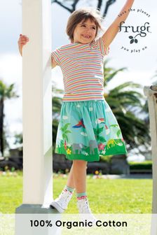Frugi Green Tropical Animal Print Twirly Dream Skirt (N77102) | €47 - €50
