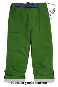 Frugi Green Rip-Stop Outdoor Trousers With Roll-up Leg Feature (N77106) | €50 - €53