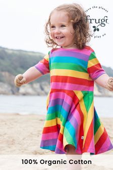 Frugi Blue Rainbow Sunshine Skater Dress (N77173) | $51 - $54