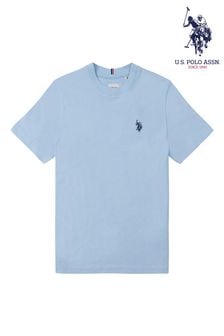 U.S. Polo Assn. Boys Blue Double Horsemen T-Shirt (N77375) | 128 SAR - 153 SAR