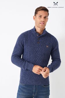 Crew Clothing Company Navy Blue Wool Classic Jumper