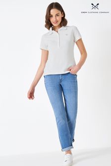 Crew Clothing Company Cotton Classic White Jersey Top (N77507) | LEI 209