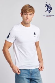 U.S. Polo Assn. Mens Regular Fit Blue Player 3 T-Shirt (N77528) | ₪ 151