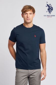U.S. Polo Assn. Mens Regular Fit Blue Double Horsemen T-Shirt (N77531) | kr325