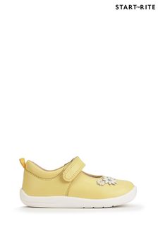 Start Rite Yellow Fairy Tale Leather Soft Leather Mary Jane Toddler Shoes