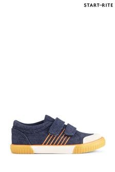 حذاء رياضي قماش دنيم قابل للغسل أزرق بحزام لاصق مزدوج Sandy Beach من Start Rite (N77610) | 179 ر.س