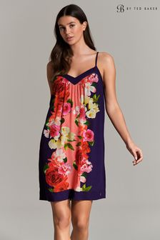 B By Ted Baker  Navy Floral Woven Viscose Cami Slip (N77620) | ‏181 ‏₪