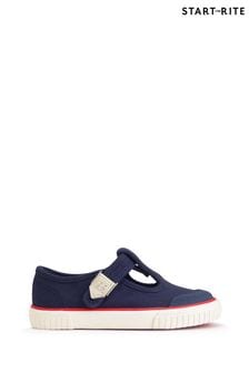Start Rite Blue Anchor Washable Canvas T-Bar Summer Shoes (N77658) | €36