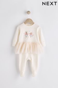 Pink Fairy Baby Christmas Tutu Sleepsuit (0mths-2yrs) (N77697) | kr210 - kr240