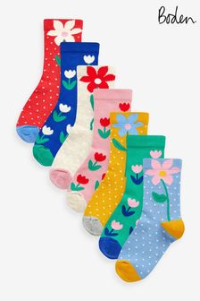 Zelená - Sada 7 párů ponožek Boden (N77818) | 835 Kč