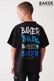 Schwarz - Baker By Ted Baker 100% Cotton Graffiti T-shirt (N77833) | 25 € - 34 €