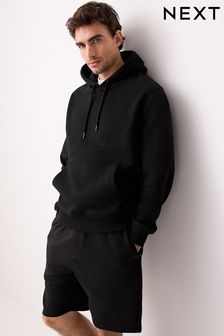 Mens Black Hoodies Cotton Mix Organic Cotton Hoodies Next