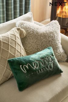 Emerald green fur pillow clearance