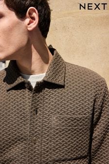 Mocha Brown Premium Textured Shacket (N78408) | €49