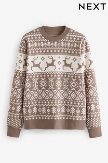 Natural Crew Sweatshirt Christmas 100% Cotton Sweatshirt (N78419) | $50