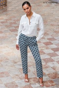 Pantalon fuselé Sosandar imprimé géométrique (N78645) | €65