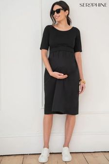 Seraphine Cotton Poplin Dress With Jersey Black Top (N78783) | €86