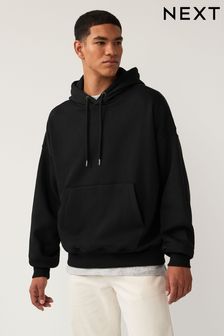 Black cotton hoodie mens new arrivals