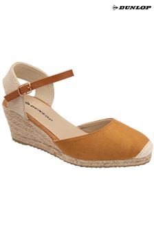 Dunlop Brown Ladies Wedge Espadrille Sandals (N79293) | AED194