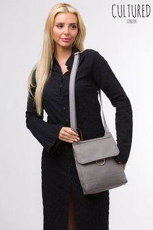 Серый - Кожаная сумка с длинным ремешком Cultured London Covent (N79311) | €48