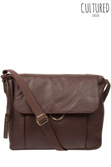 Cultured London Brown Chancery Leather Shoulder Bag (N79316) | $105
