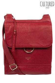Czerwony - Cultured London Covent Leather Cross-body Dark Bag (N79318) | 225 zł