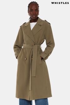 Whistles Green Riley Trench Coat