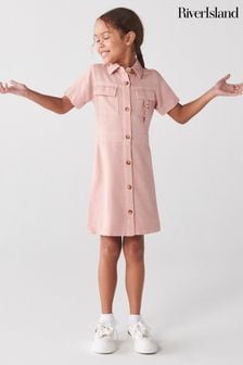 River Island Pink Older Girls Shirt Dress (N79419) | SGD 54 - SGD 68