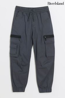 River Island Grey Boys Tech Cargo Trousers (N79422) | €23 - €29