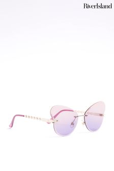 River Island Girls Ombre Butterfly Sunglasses
