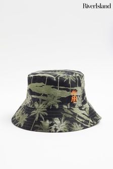 River Island Green Boys Palm Bucket Hat (N79453) | $19