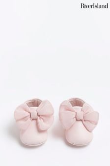 River Island Pink Baby Girls Pink Bow Bootie (N79465) | EGP456
