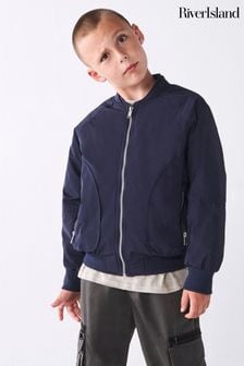 Boys River Island Blue Plain Coatsandjackets Next Bahrain