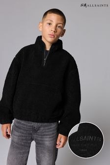 smALLSAINTS Black Boys Underground Fleece Half Zip Jacket (N79569) | $77 - $84