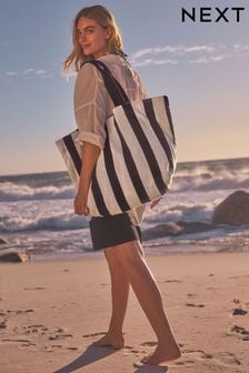 Schwarz/Weiß - Stripe Beach Shopper Bag (N79600) | 48 €