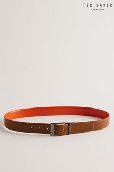 Ted Baker Brown Kacin Reversible Colour Pop Leather Belt (N79894) | $80